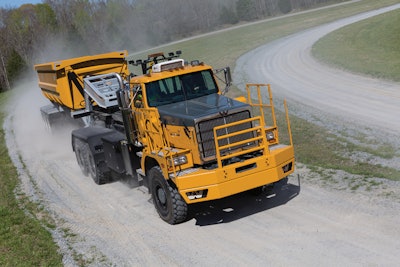 The versatile Western Star 6900 Multi-Body-Transformer can quickly convert from dump truck to tanker and eliminates the need for multiple pieces of dedicated off-road equipment.