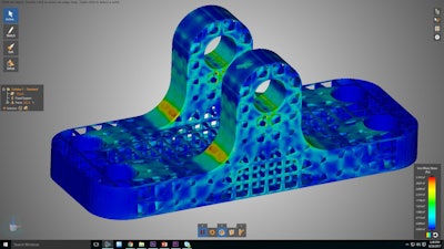Instantaneous display of stress distribution, even on complex STL lattice structures.
