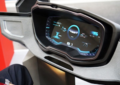 The FCD4 fully configurable dashboard's full display cluster.