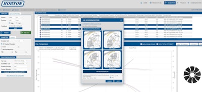 Horton's eRev fan selection software allows users to search through the company's breadth of products to find the one which will best meet their application needs.