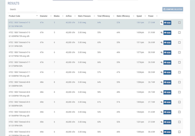 Search results within the eRev software for each product option are displayed on a single, making it easier for users to see the information they need without having to click around to various screens.