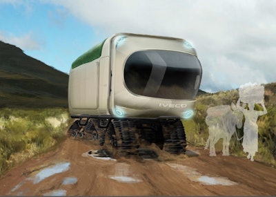 The overall winning design in CNH's student design contest was a wet and dry season transport vehicle.