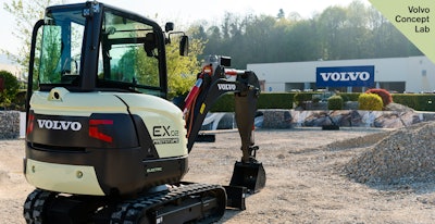 Volvo CE developed the world's first fully electric compact excavator prototype - the EX2.