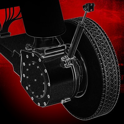 Electric eCorner module for low-floor applications.