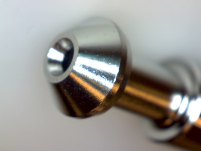 Poppet valve after electropolishing