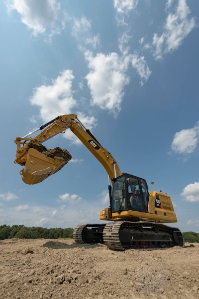 The new Cat 323 hydraulic excavator.