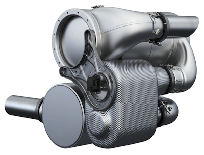 The modular exhaust-gas aftertreatment system is compact and meets EU Stage V and U.S. Tier 4 standards, and can be downgraded for less stringent emission requirements.