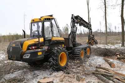 Ponsse has been testing an MTU 6R 1000 engine system in an Ergo full harvester.
