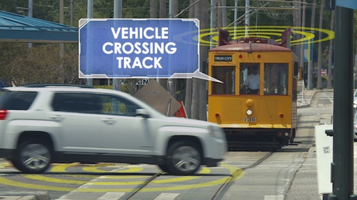 The Tampa Connected Vehicle Pilot will equip TECO Line streetcars with devices that enable them to detect other connected vehicles. Streetcar operators will receive a warning when a connected vehicle is about to cross the track in front of the streetcar, reducing the risk of a collision.