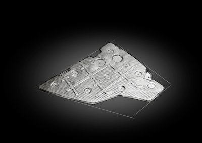 Tmax-SONETHERM, the acoustically-optimized Tmax-Integral Insulation, comprises a high-temperature resistant fiber-molding with excellent sound-absorbing characteristics and a perforated metallic outer shell.