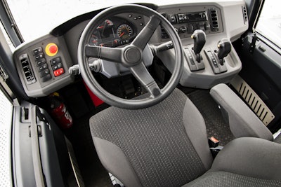 The ergonomic cab of the Liebherr T 236 mining truck promotes driver efficiency with superior comfort and safety.