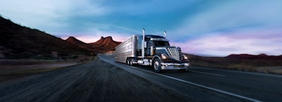 The updated International LoneStar is available with a Cummins X15 engine, providing a 3% fuel efficiency improvement. A more aerodynamic design to the truck also aids efficiency.
