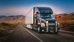 Mack’s new Anthem model is extremely aerodynamic, providing up to a 3% fuel efficiency gain for the 70-in. standup configuration, and a 1.5% improvement for the day cab version.