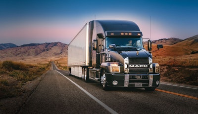 Mack’s new Anthem model is extremely aerodynamic, providing up to a 3% fuel efficiency gain for the 70-in. standup configuration, and a 1.5% improvement for the day cab version.