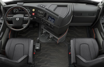 Volvo reconfigured the layout of vehicle controls in the new VNL to be more ergonomic, placing the most used controls closest to the driver.