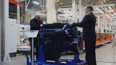 Liebherr and KAMAZ complete the development of a new engine series (from left to right: Willi Liebherr and Sergey Kogogin).