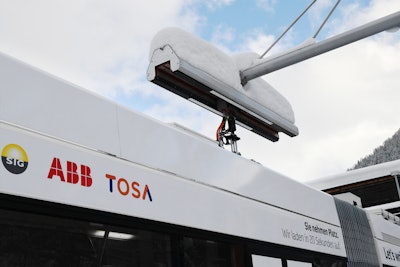 ABB flash charging station in Davos.