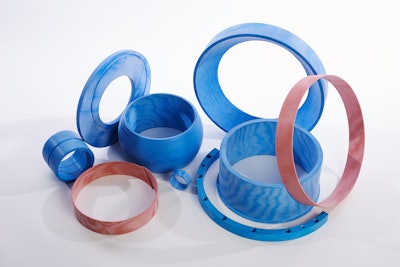 A cross-sampling of various System Seals composite internal bearings, bushings and guide bands.