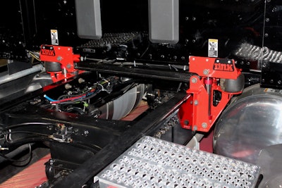 Link Manufacturing’s Cabmate Semi-Active Cab Suspension includes an ECU which reads information from accelerometers and position sensors to determine the optimum settings for the shock absorbers to maximize ride comfort.