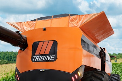 The Tribine’s 1,000-bushel grain bin capacity reduces the frequency of transfer stops, thereby reducing cost, interruptions in production, and extra soil compaction compared to typical 350-bushel grain bins.