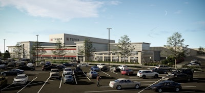 Architectural rendering of Terex Utilities’ future manufacturing headquarters.