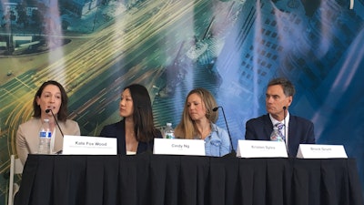 A panel of speakers from the construction industry discussed current infrastructure needs and technologies, as well as how both impact the industry.