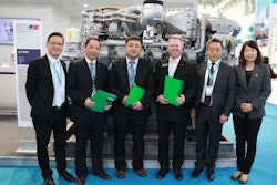 MTU and Jereh Petroleum Equipment signed the contract together with MTU’s Oil & Gas distributor in China, China Diesel Support Services (CDSS), during CIPPE. From left to right: Tony Chan, General Manager of MTU Hongkong; Wang Wei Zhong, General Manager Distribution & After Sales, CDSS; Zi Jing Zhong, President of Jereh Petroleum Equipment; Scott Woodruff, Director of Mining and Oil & Gas, MTU; Chu Fu-Min, Vice President of Sales and Business Development, MTU China and Zhang Wei, Vice President of Jereh Group.