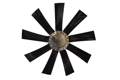 A tapered Truflo Hybrid Fan which is customizable to specific customer requirements.