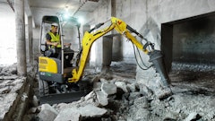 Wacker Neuson's EZ17e electric, zero tail mini excavator.
