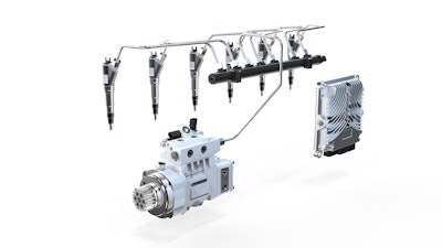 Liebherr's common rail system 11.2 features top feed pressure injection to enable the use of other rail and pressure line positioning options.