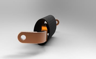CrushShield 2448 enables simple installation over large connectors, brackets and contours with sharp angles, delivering protection where it’s most needed on the application. Shown here before shrinking.