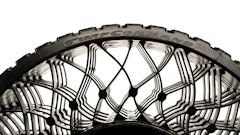The Goodyear TurfCommand tire features DuraWeb Technology for its support assembly in place of the ply and sidewall of traditional tires.