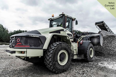The LX1 is a prototype electric hybrid wheel loader which has demonstrated an average fuel efficiency improvement of 50%.