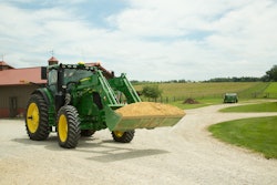 A 41-gal. (155 L) per minute hydraulic pump is available to increase front-loader cycle times.