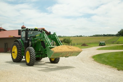 A 41-gal. (155 L) per minute hydraulic pump is available to increase front-loader cycle times.