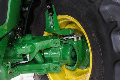 An available suspended front axle adjusts to changing terrain, puts more power to the ground and provides a superior ride.