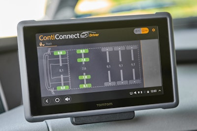 The new ContiConnect driver app is installed in a TomTom PRO 8275 Driver Terminal.