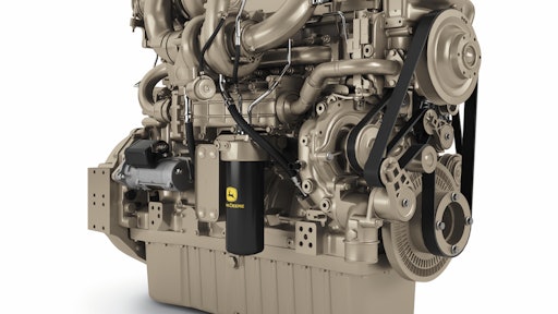 The 13.6L engine features several integrated components to provide a more compact, lighter weight engine.