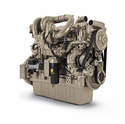 The 13.6L engine features several integrated components to provide a more compact, lighter weight engine.