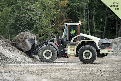 Prototype LX1 electric hybrid wheel loader.