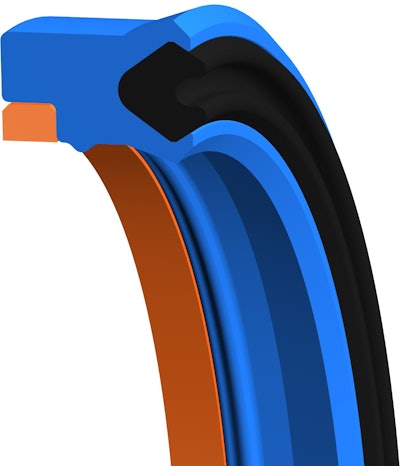 The twin-lipped 621 rod seal features a secondary sealing lip, located behind the primary sealing lip, which improves seal stability.