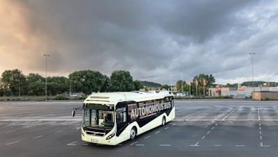 Volvo recently demonstrated its electric city bus modified for autonomous operation.