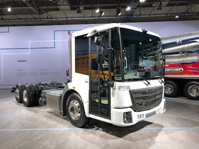 The Freightliner EconicSD vocational refuse vehicle on display at IAA.