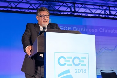 CECE President Enrico Prandini opens the CECE Congress 2018.