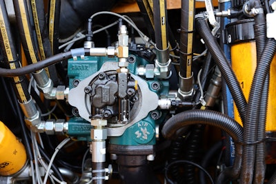 Excavator Engine Close Up