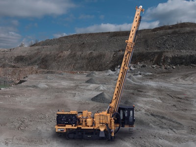 Md6200 Drill With Mast In Forward Position