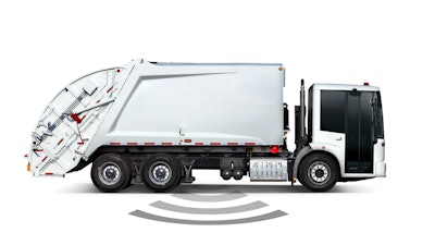 The Detroit Assurance suite of safety systems includes side guard assist which utilizes radars to sense objects on the side of the truck and alerts the driver.