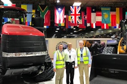 (L to R) Congressman-Elect Armstrong (R-ND), Adi Garg, Case IH Fargo Plant manager, and Congressman Tom Emmers (R-MN) on Nov. 5, 2018.