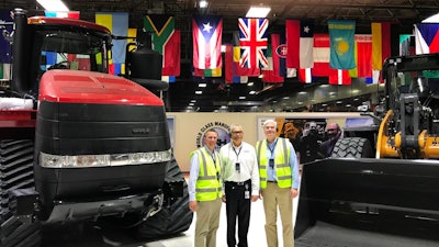 (L to R) Congressman-Elect Armstrong (R-ND), Adi Garg, Case IH Fargo Plant manager, and Congressman Tom Emmers (R-MN) on Nov. 5, 2018.