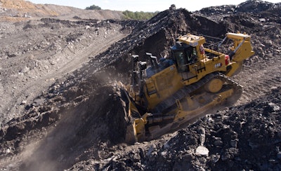 New Cat D11 Pushes Overburden At Mine
